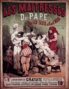 Affiche pour Les Maîtresses du Pape par Léo Taxil et Karl Milo - Paul Verlaine