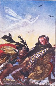 Furie ! Furie ! Là, tyran, là Écoutez ! Écoutez !, illustration de La Tempête, 1908 - Paul Vincent Woodroffe