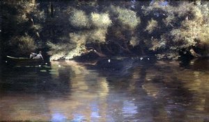 Sur la rivière - Paul Wilhelm Keller Reutlingen