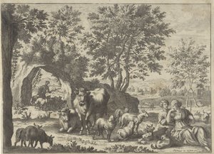 Berger et bergère près d