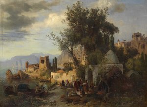 Soirée près de la rivière Kura près de Tiflis - Paul von Franken
