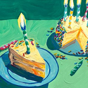 Tranches de gâteau de fête - Pauline Wegman | Key and Sea Creative