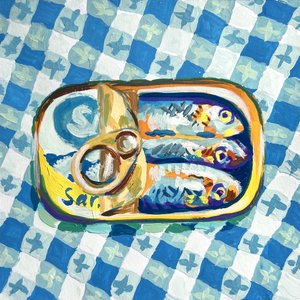 Sardines sur un damier bleu - Pauline Wegman | Key and Sea Creative