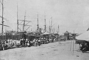 Les quais de Santos, 1895 - Paulo Kowalsky