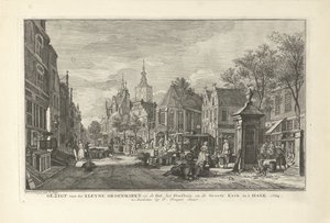 Vue sur le Dagelijkse Groenmarkt à La Haye (Acht gezichten in Den Haag)