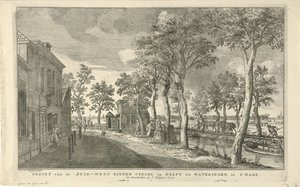 Vue du Sud-Ouest Binnen Cingel à La Haye (huit vues à La Haye)