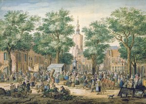 Marché à La Haye, 1769 - Paulus Constantijn la Fargue