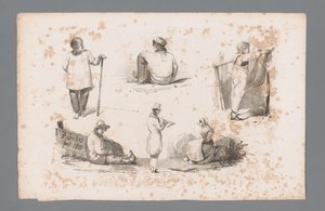 Six figures différentes (Principes de paysages) - Paulus Lauters