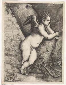 Amour méditant près d