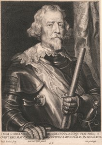 Dom Carolus de. Columna. a. Cons. Stat. Prim. a. Cubit Reg. Mat. Cath. Magister Campi..Gnalis. en Belgique, etc. - Paulus Pontius