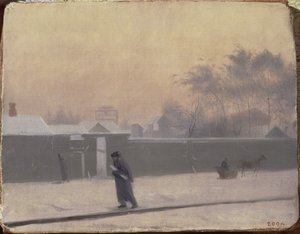 Rue hivernale sur l