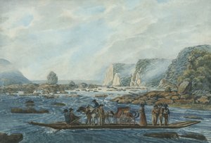 Scène de ferry sur la Susquehanna à Wright