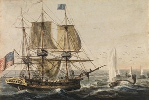 Réapprovisionnement du garde-manger du navire avec de la morue au large de la côte de Terre-Neuve, 1811-1813 - Pavel Petrovic Svin