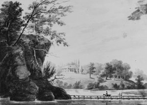 Vue de Morrisville, maison de campagne du général Moreau en Pennsylvanie..., Pennsylvanie, 1811-vers 1813 - Pavel Petrovic Svin