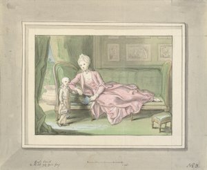 Troisième esquisse pour une peinture de Caroline Mathilde et Frédéric