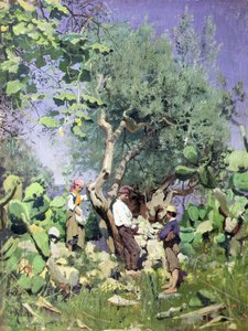 La Récolte des olives - Peder Monsted