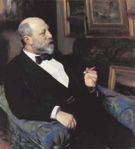 Portrait du fabricant de tabac Heinrich Hirschsprung. Fondateur de la collection. - Peder Severin Krøyer