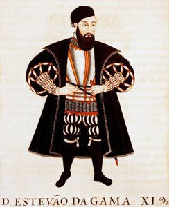 Estevao Da Gama (vers 1505-1576), miniature de Brieve Tratado ou Epilogo dos Vizos-Reys de India