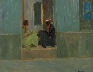 Noires à la porte ou Noires dans le vestibule - Pedro Figari