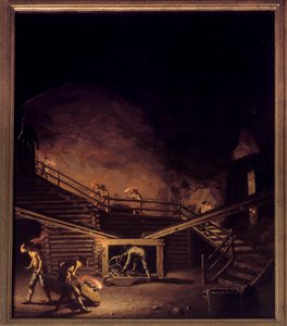Mine de cuivre de Falun en Suède au 18e siècle