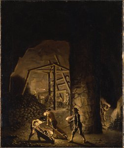 Une galerie dans les mines de cuivre de Falun