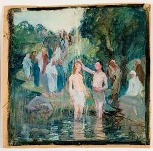 Le baptême du Christ, projet pour le retable de l