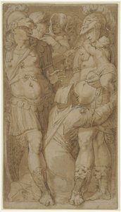 Alexandre graciant la famille de Darius - Pellegrino Tibaldi