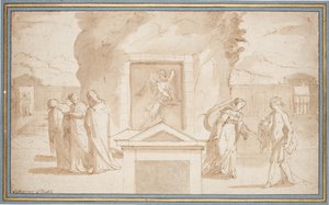 Les femmes au tombeau du Christ et Noli me tangere - Pellegrino Tibaldi