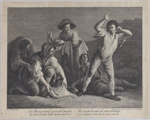 Un groupe de personnes jouant, 1770-1800