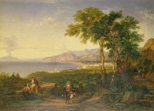 La baie de Salerne, vers 1820-30 - Penry Williams