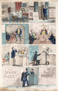 Les sept âges de la boisson, pub. c. 1872 - Percy Cruikshank