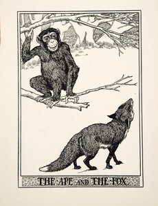 Le Singe et le Renard, de Cent Fables d