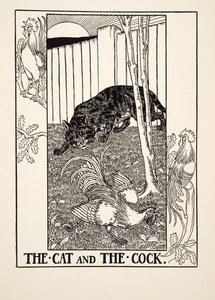 Le Chat et le Coq, tiré de Cent fables d