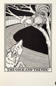 Le Coq et le Renard, des Fables de La Fontaine, pub. 1905