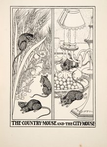 Le Rat des champs et le Rat de ville, tiré de Cent fables d