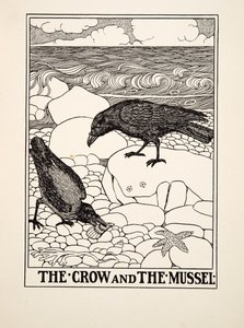 Le Corbeau et la Moule, tiré de Cent fables d