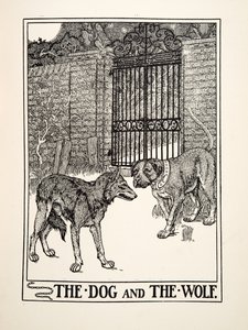 Le chien et le loup, de Cent fables d