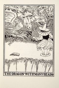 Le Dragon à plusieurs têtes, des Fables de Fontaine, pub. 1905 - Percy J. Billingshurst