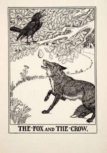 Le Renard et le Corbeau, tiré de Cent fables d