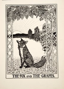 Le Renard et les Raisins, de Cent Fables d