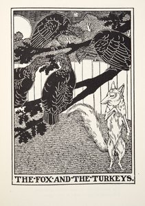 Le Renard et les Dindons, des Fables de Fontaine, pub. 1905 - Percy J. Billingshurst