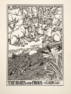 Les Lièvres et les Grenouilles, de Cent Fables d