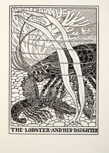 La Langouste et sa Fille, des Fables de Fontaine, pub. 1905