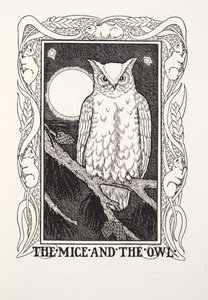 Les Souris et la Chouette, des Fables de Fontaine, pub. 1905
