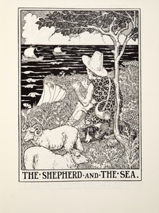 Le Berger et la Mer, des Fables de La Fontaine, pub. 1905 - Percy J. Billingshurst