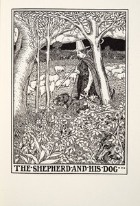 Le Berger et son Chien, des Fables de La Fontaine, pub. 1905