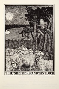 Le Berger et son Troupeau, des Fables de La Fontaine, pub. 1905 - Percy J. Billingshurst