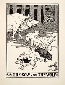 La truie et le loup, de Cent fables d