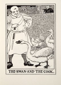 Le Cygne et le Cuisinier, des Fables de La Fontaine, pub. 1905