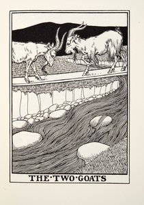 Les Deux Chèvres, des Fables de Fontaine, pub. 1905